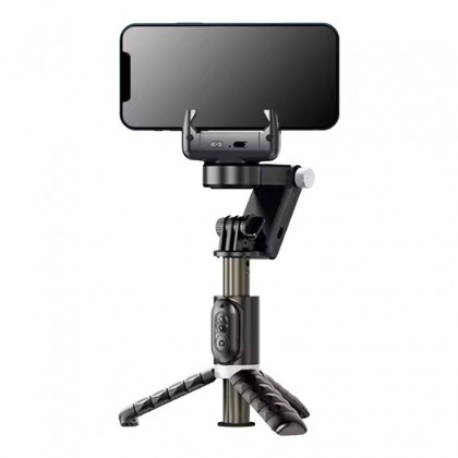 Gimbal/statīvs ar gaismu APEXEL Q18 (melns)