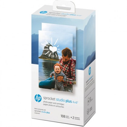 Foto papirs HP Sprocket Studio Plus cartridge 108-pack