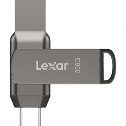 Zibatmiņa LEXAR JumpDrive Dual Drive D400 Type-C/Type-C & Type-A, up to 130MB/s read (USB 3.1) 256GB